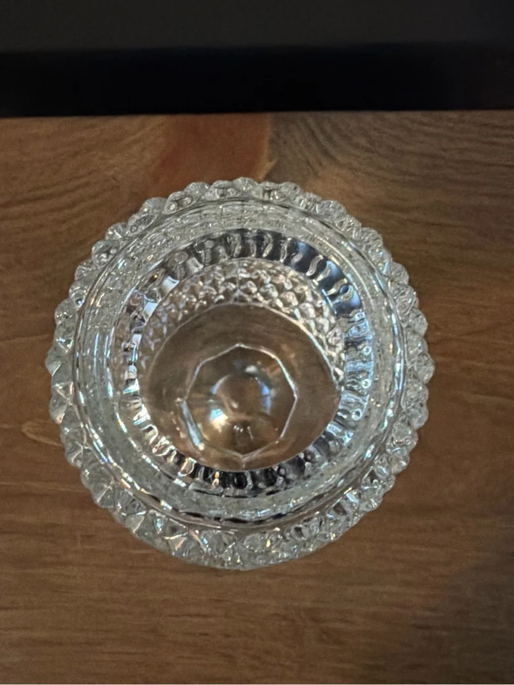Indiana Glass Clear Diamond Point Fairy Lamp Light Hollywood MCM more available